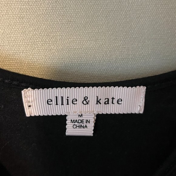 Ellie & Kate Black Cold Shoulder Top - Picture 4 of 6